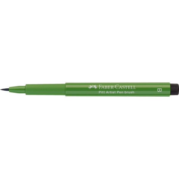 photo-Feutre à dessin - Pointe pinceau - Vert permanent olive - Pitt Artist - Faber-Castell