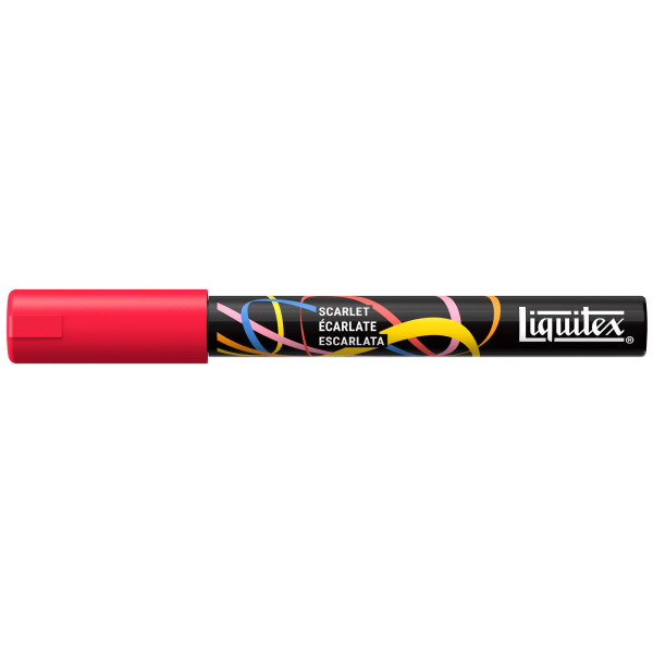 photo-Marqueur - Peinture acrylique - Rouge écarlate - Pointe ronde 2mm - Toutes surfaces - Liquitex