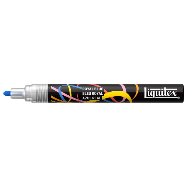 Marqueur - Peinture acrylique - Bleu royal - Pointe ronde 2mm - Toutes surfaces - Liquitex