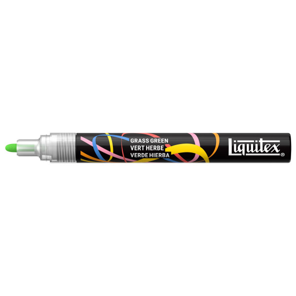 Marqueur - Peinture acrylique - Vert herbe - Pointe ronde 2mm - Toutes surfaces - Liquitex