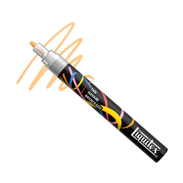 Marqueur - Peinture acrylique - Havane - Pointe ronde 2mm - Toutes surfaces - Liquitex
