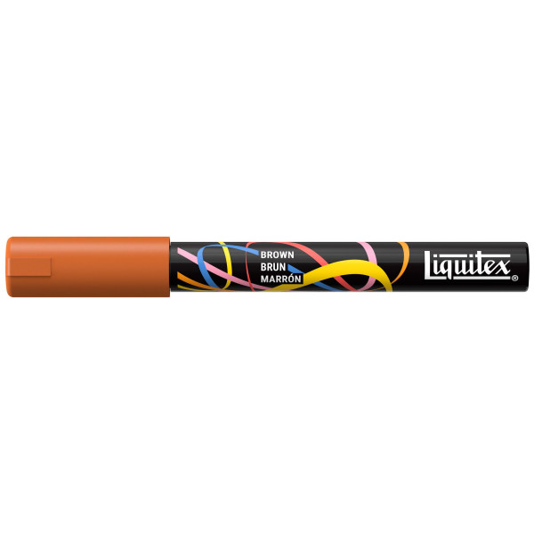 photo-Marqueur - Peinture acrylique - Brun - Pointe ronde 2mm - Toutes surfaces - Liquitex
