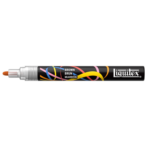 Marqueur - Peinture acrylique - Brun - Pointe ronde 2mm - Toutes surfaces - Liquitex