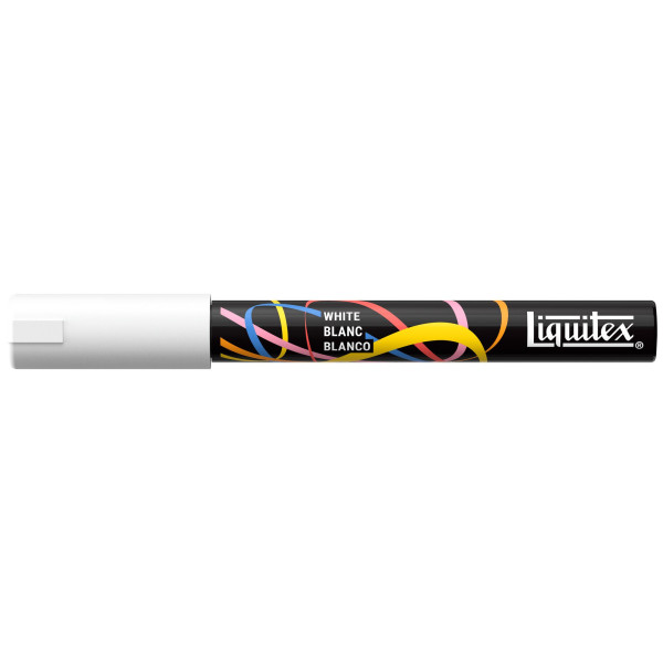photo-Marqueur - Peinture acrylique - Blanc - Pointe ronde 2mm - Toutes surfaces - Liquitex
