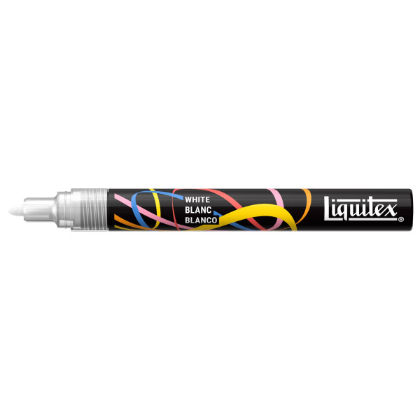 Marqueur - Peinture acrylique - Blanc - Pointe ronde 2mm - Toutes surfaces - Liquitex