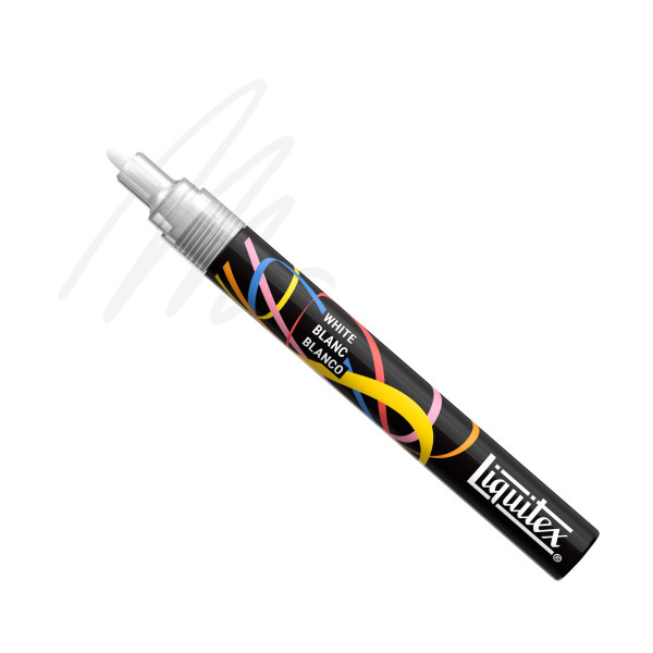 Marqueur - Peinture acrylique - Blanc - Pointe ronde 2mm - Toutes surfaces - Liquitex