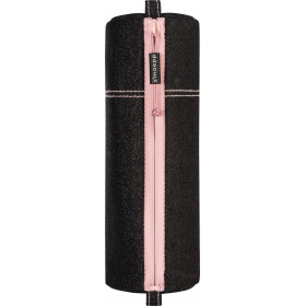 Grande trousse scolaire - Ronde - Noir avec paillettes - 22 x 8 cm - Brunnen