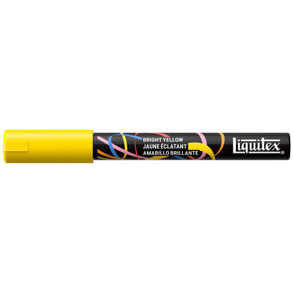 photo-Marqueur - Peinture acrylique - Jaune brillant - Pointe ronde 2mm - Toutes surfaces - Liquitex