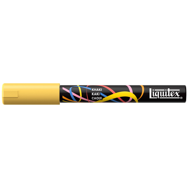 photo-Marqueur - Peinture acrylique - Kaki - Pointe ronde 2mm - Toutes surfaces - Liquitex