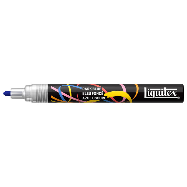 Marqueur - Peinture acrylique - Bleu foncé - Pointe ronde 2mm - Toutes surfaces - Liquitex
