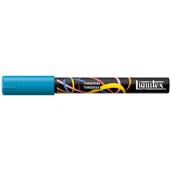 photo-Marqueur - Peinture acrylique - Turquoise - Pointe ronde 2mm - Toutes surfaces - Liquitex