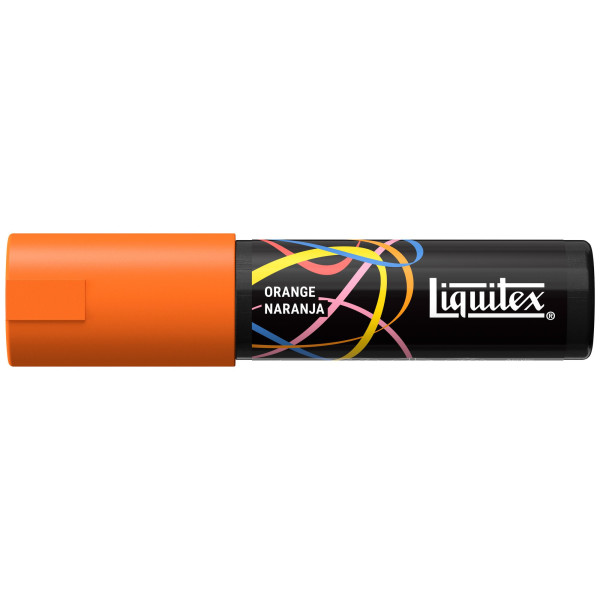 photo-Marqueur - Peinture acrylique - Orange - Pointe biseautée 8mm - Toutes surfaces - Liquitex