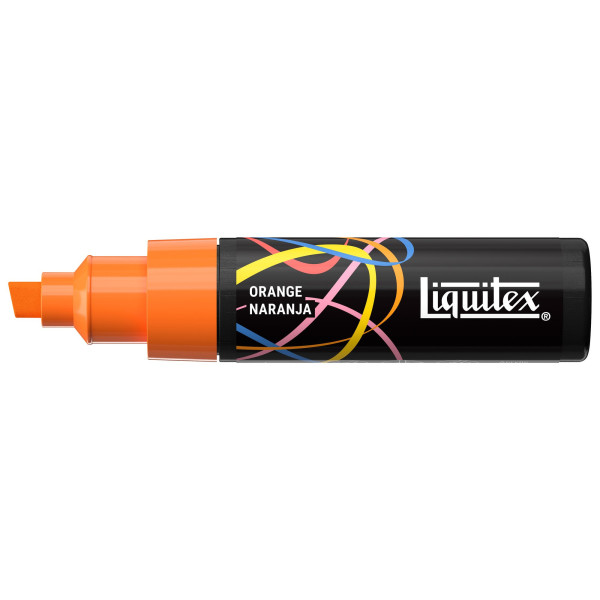 Marqueur - Peinture acrylique - Orange - Pointe biseautée 8mm - Toutes surfaces - Liquitex