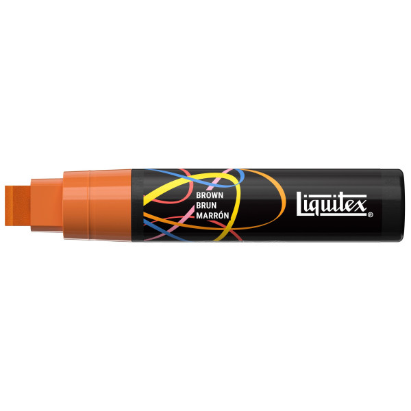 Marqueur - Peinture acrylique - Brun - Pointe biseautée 15mm - Toutes surfaces - Liquitex