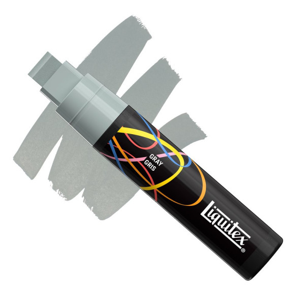 Marqueur - Peinture acrylique - Gris - Pointe biseautée 15mm - Toutes surfaces - Liquitex