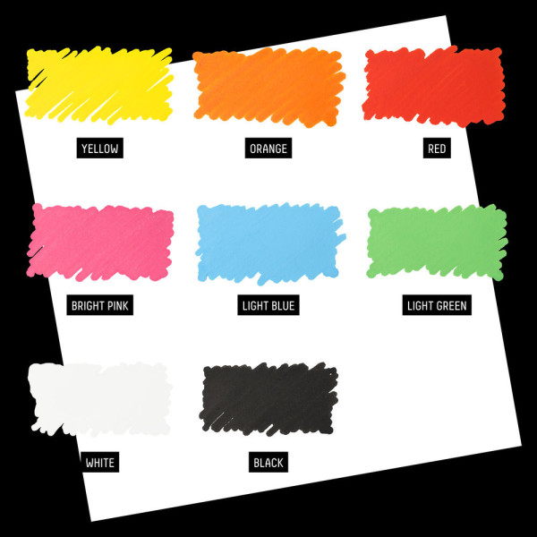 Marqueurs - Peinture acrylique - Couleurs essentielles - Pointe ronde 2mm - Lot de 8 - Liquitex
