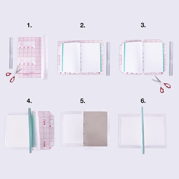 Couvre-livres - Transparent - Repositionnable - Rouleau de 3m x 0,5 - Apli