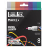 photo-Marqueurs - Peinture acrylique - Couleurs métalliques - Pointe ronde 2mm - Lot de 8 - Liquitex
