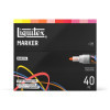 photo-Marqueurs - Peinture acrylique - Boîte de 40 couleurs - Pointe ronde 2mm - Tous supports - Liquitex