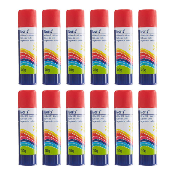 photo-Lot de 12 bâtons de colle blanche - Staedtler - 40G