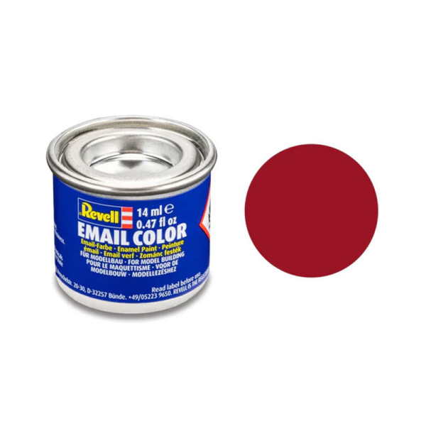 photo-Peinture émail - Rouge carmin mat - RAL 3002 - Maquette - Modélisme - Revell - Pot 14ml