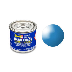 photo-Peinture émail - Bleu clair - RAL 5012 - Maquette - Modélisme - Revell - Pot 14ml