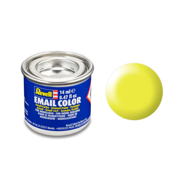 photo-Peinture émail - Jaune fluo satiné - RAL 1026 - Maquette - Modélisme - Revell - Pot 14ml