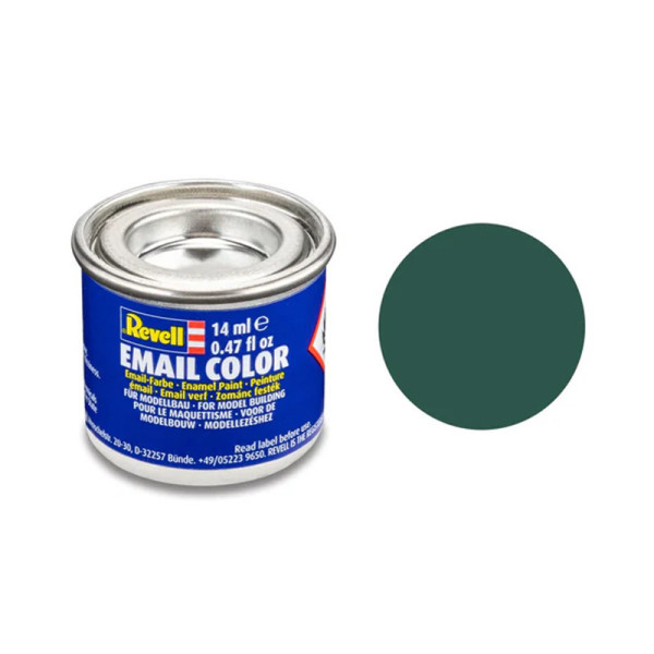 photo-Peinture émail - Vert mer mat - RAL 6028 - Maquette - Modélisme - Revell - Pot 14ml