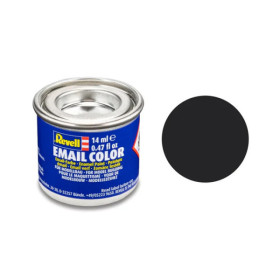 photo-Peinture émail - Noir Tar mat - RAL 9021 - Maquette - Modélisme - Revell - Pot 14ml
