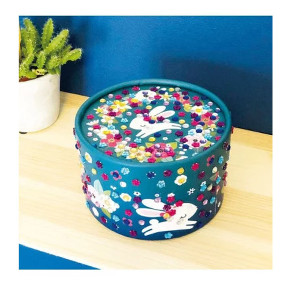 Jeu créatif - Boîte à bijoux à décorer - Strass colorés - Dès 5 ans - Loisirs créatifs