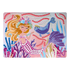 Jeu créatif - Mosaïques à coller - 5 tableaux sirènes - Dès 5 ans - Loisirs créatifs