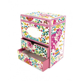 Jeu créatif - Coffret à bijoux à décorer - Strass colorés - Dès 5 ans - Loisirs créatifs