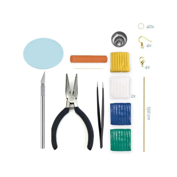 Jeu créatif - Bijoux à créer - Boucles d'oreilles en pâte polymère - Dès 10 ans - Loisirs créatifs