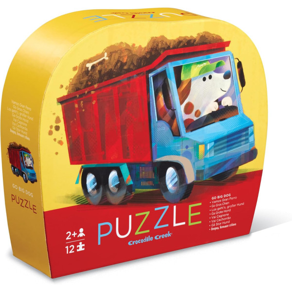 Puzzle - 12 pièces - Go le chien - Dès 2 ans - Jeu éducatif - Crocodile Creek