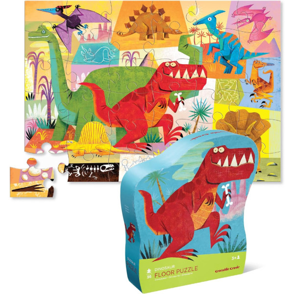 Puzzle - 36 pièces - Les dinosaures - Dès 3 ans - Jeu éducatif - Crocodile Creek