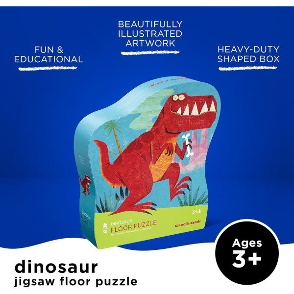 Puzzle - 36 pièces - Les dinosaures - Dès 3 ans - Jeu éducatif - Crocodile Creek