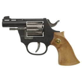 photo-Jeu - Pistolet jouet - Revolver - Plastique - A pétards - 14cm - Enfant - Dès 3 ans