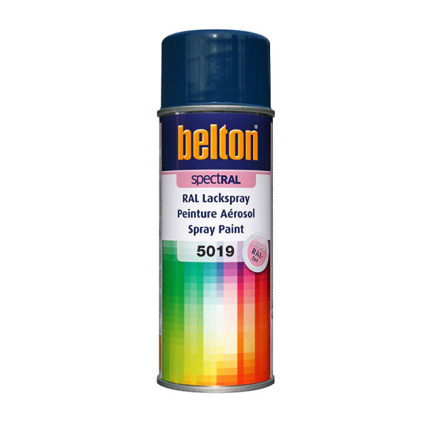 Bombe de peinture Belton Spectral RAL 5019 bleu capri 400ml | Artmania