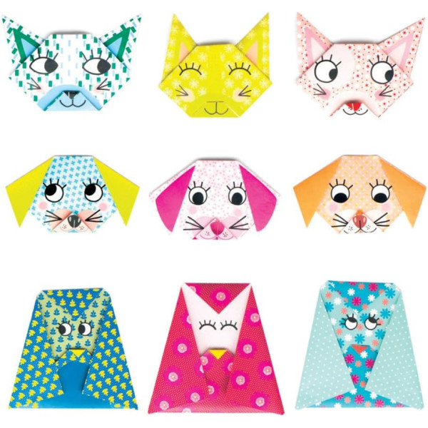 Kit pour créer des origamis - Animaux en papier - 18 modèles - Dès 5 ans - Sycomore