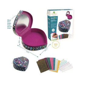 Coffret à bijoux en forme de cœur - A décorer - Mosaïques - Dès 5 ans - Sycomore