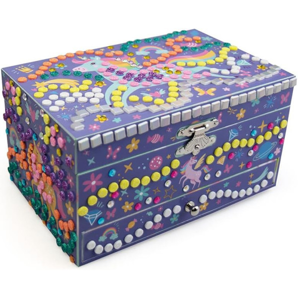 Boîte à musique - A décorer - Avec mosaïques et strass - Dès 5 ans - Sycomore
