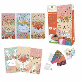 Jeu créatif - Mosaïques à coller - 3 tableaux animaux doux - Dès 5 ans - Loisirs créatifs