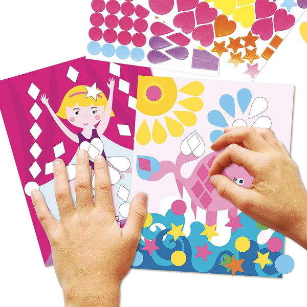 Gommettes et 10 planches à décorer - Princesses, danseuses, licornes - Dès 3 ans