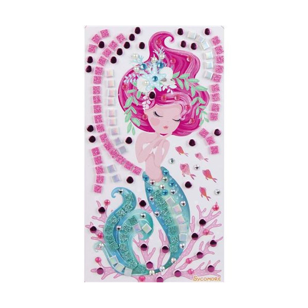 Jeu créatif - Mosaïques à coller - 3 tableaux sirènes - Dès 5 ans - Loisirs créatifs