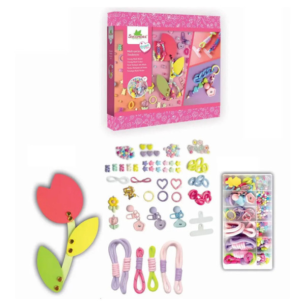 Coffret pour créer des bijoux - Assortiment de perles et accessoires - Dès 7 ans - Sycomore