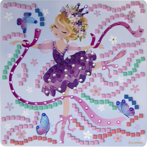 Jeu créatif - Mosaïques à coller - 3 tableaux princesses et danseuses - Dès 5 ans - Loisirs créatifs