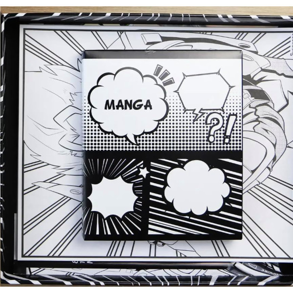 Manga - Coffret de 8 marqueurs + 10 papier layout Manga - Dès 10 ans - Sycomore