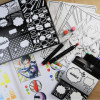 Manga - Coffret de 8 marqueurs + 10 papier layout Manga - Dès 10 ans - Sycomore