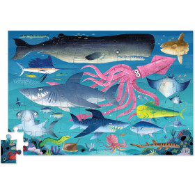 photo-Puzzle - 50 pièces - Le récif des requins - Dès 4 ans - Boîte en métal - Crocodile Creek