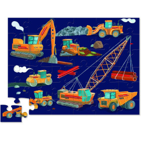 photo-Puzzle - 36 pièces - Les véhicules de construction - Dès 3 ans - Tracteurs, camions - Crocodile Creek